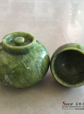 新品天然玉石福禄茶叶罐s摆件南玉葫芦茶罐家居客厅酒柜隔断办公