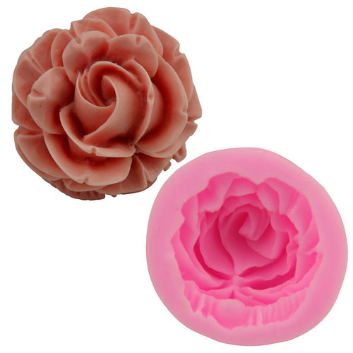 新品3D Cake Mold Cupcake Flower Bloom Rose OShape Silicone F