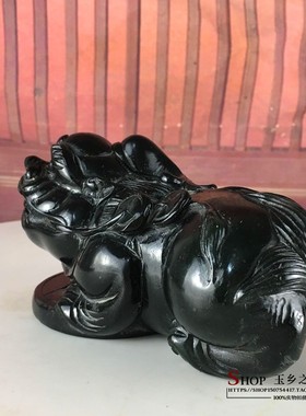 新品天然黑墨玉貔貅摆件家v居玄关客厅酒柜电视柜办公室工艺品礼