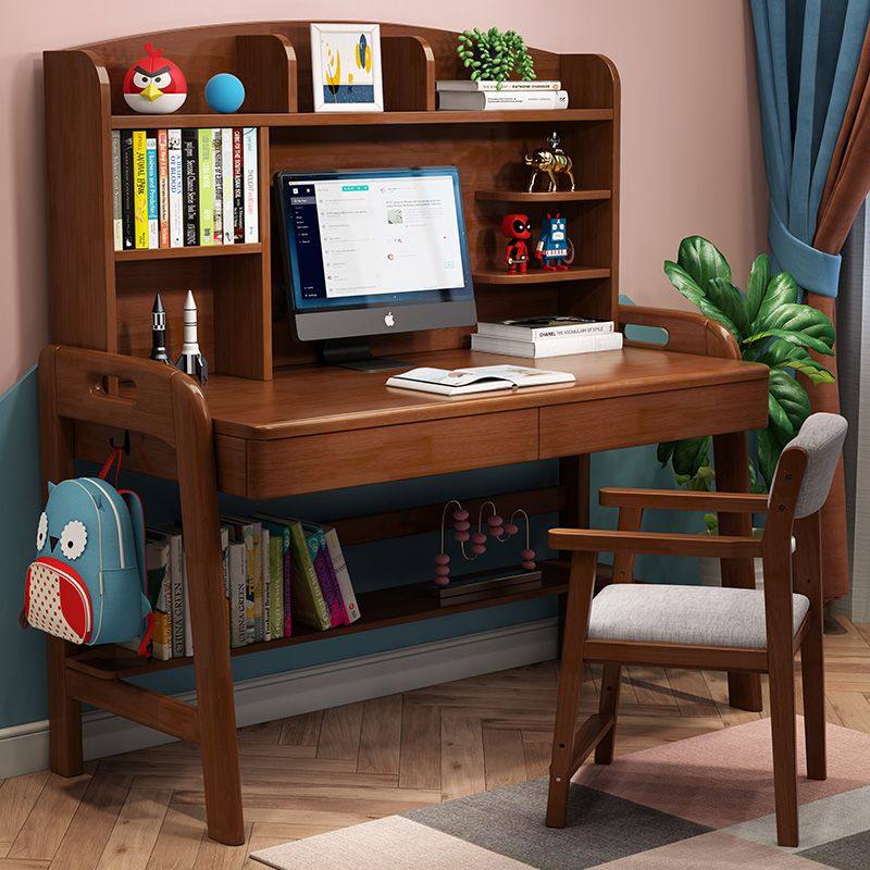 极速小学c生书桌家用可升降儿童学习桌实木写字桌卧室电脑桌书架,住宅家具,电动升降桌,淘宝优惠券,粉丝福利购,淘宝优惠卷