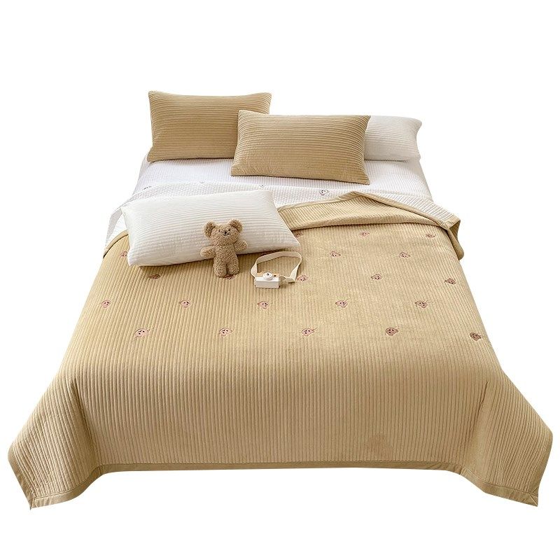 极速网红牛c奶宝宝绒夹棉床盖三件套春秋水晶珊瑚绒榻榻米衍缝床,床上用品,床盖,淘宝优惠券,粉丝福利购,淘宝优惠卷