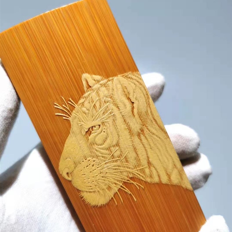 极速王雷竹刻g留青竹刻腰牌推拉盖粗细烟盒竹雕竹根雕文玩礼品手