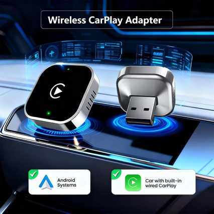 新款无线carplay便携小巧有线转无线转换器android auto车载盒子