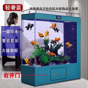 屏风落地免换水超白玻璃轻奢家用玄关隔断水族箱 鱼缸客厅2024新款