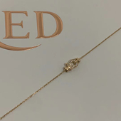 Fred斐登Force 国内现货 10系列镶钻18K黄金女士钻石手链