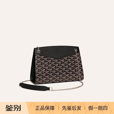 戈雅Y印花帆布拼皮单肩斜挎包