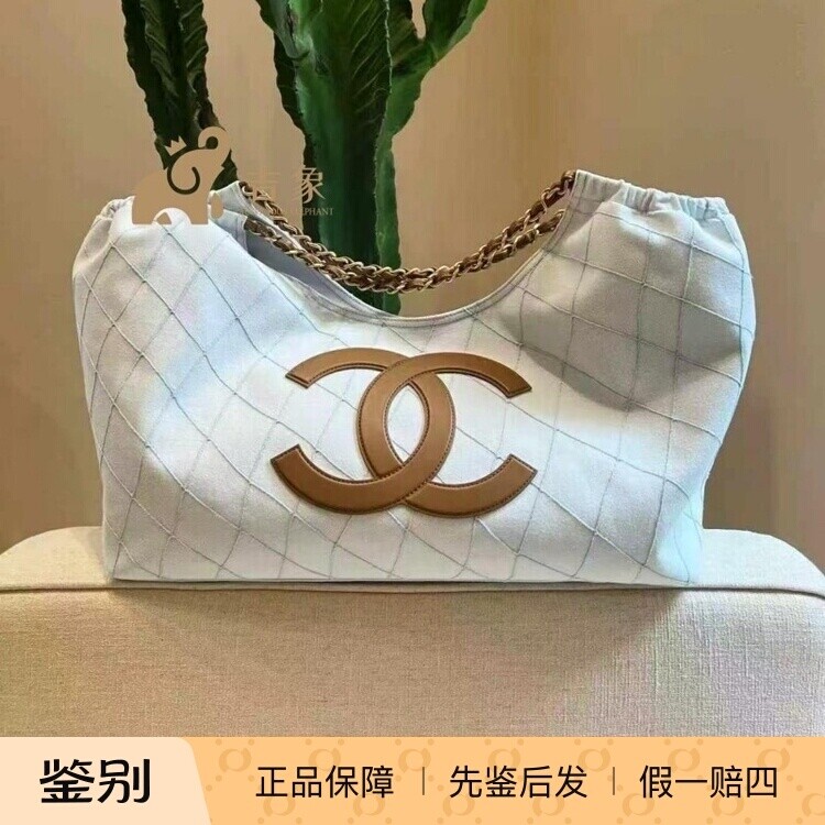 香奈儿双C菱格托特女包