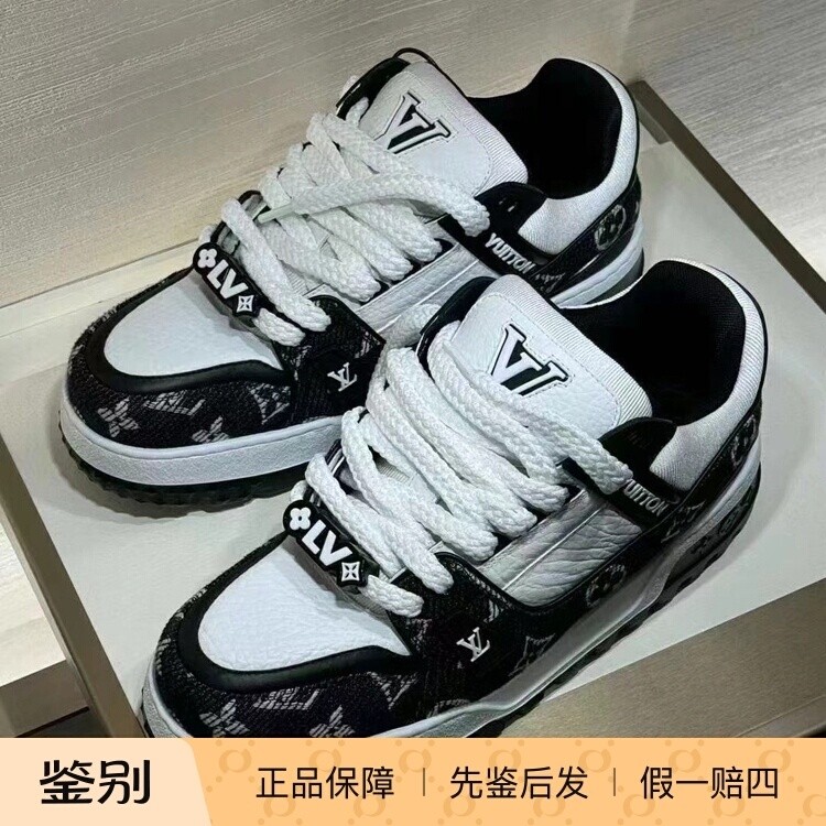 Lv路易威登24新款男女同款熊猫TRAINER MAXI 运动鞋小胖丁1ACXAG