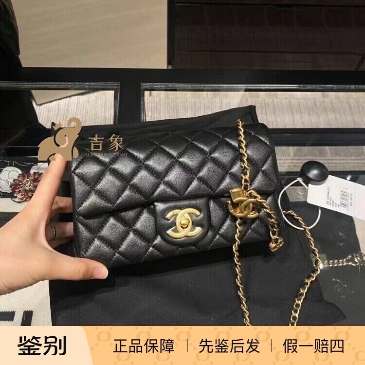 Chanel香奈儿25B新款黑色小羊皮