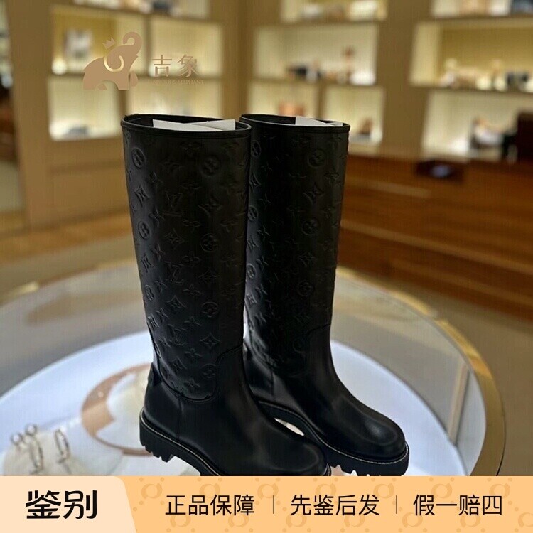 LV路易威登时尚女士牛皮高筒长靴