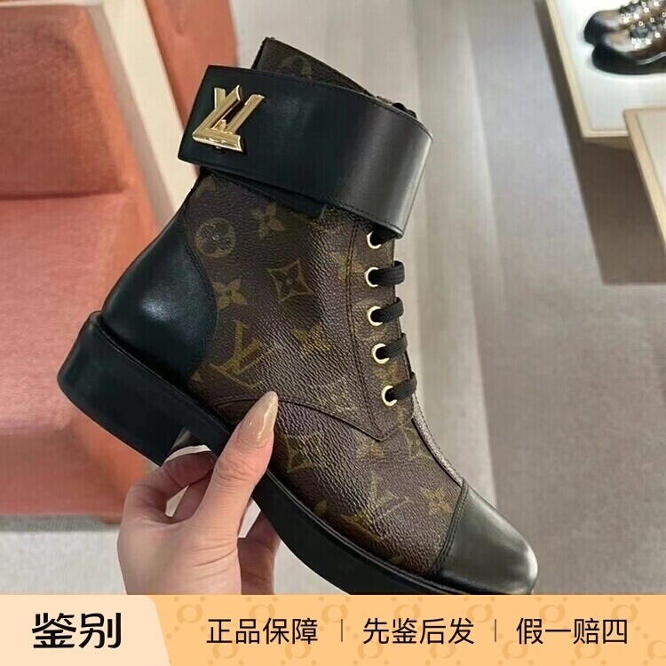 LV路易威登时尚女士平底马丁靴
