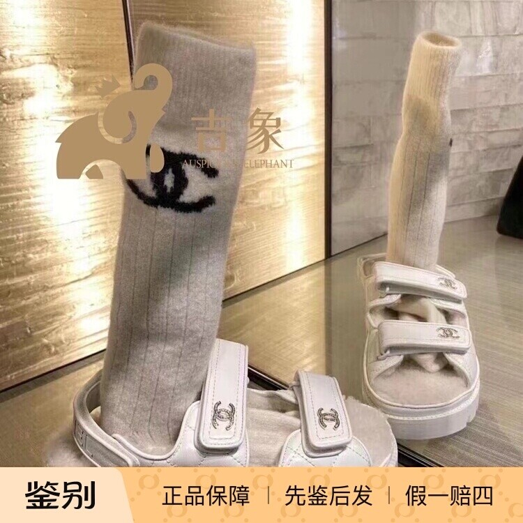 魔术贴凉鞋Chanel袜鞋一套油蜡皮