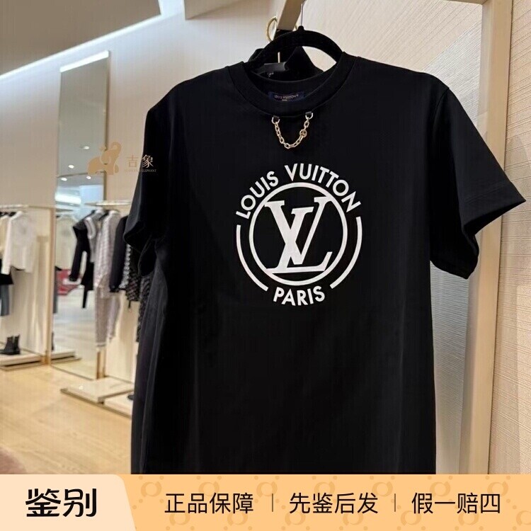 棉质针织圆领植绒短袖T恤
