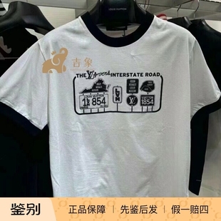 Lv路易威登2024新款男装LV Lovers 印花棉质 短袖T 恤1AFXNX