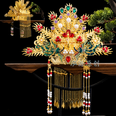 仙家凤冠头饰神像头冠可定制头围
