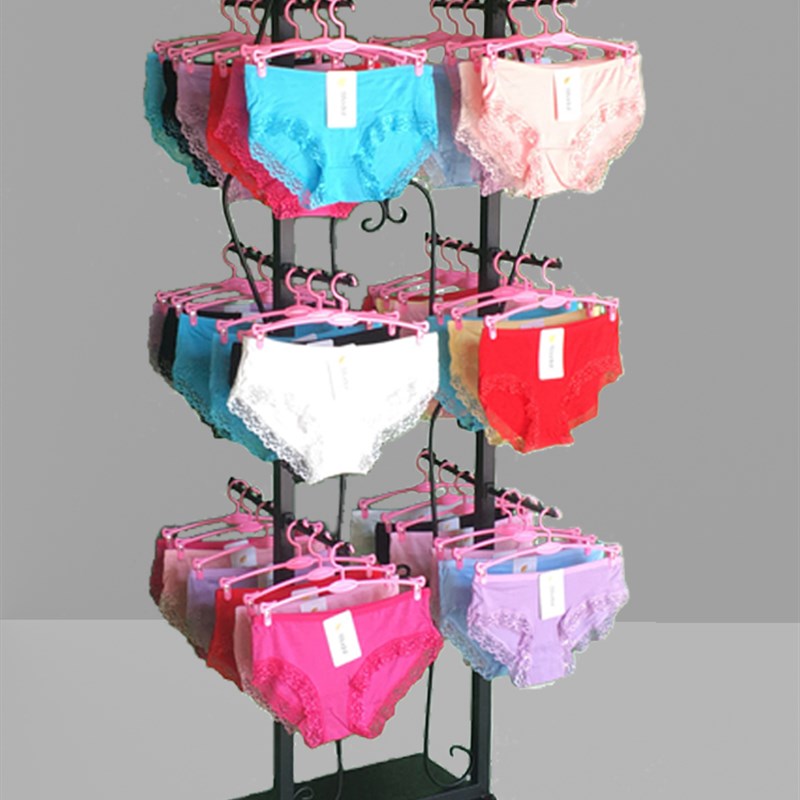 速发挂内式的架子展货架落地裤多功能中岛文胸示架多层双面移动内