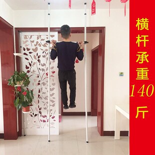 速发顶物立地晾衣架落地卧室家用室内伸缩杆免打孔台置天单杆挂衣