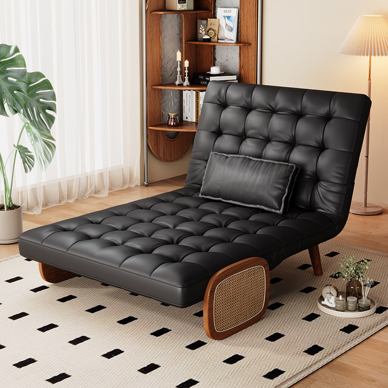 速发沙发床可折叠两用多功能客厅书房小户型休闲椅实木单1人.5米