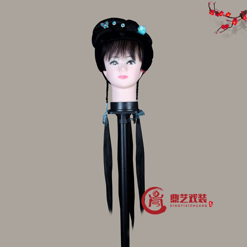 速发越剧黄梅戏戏曲戏剧古装影视假发仿真小旦花旦小姐青衣头套