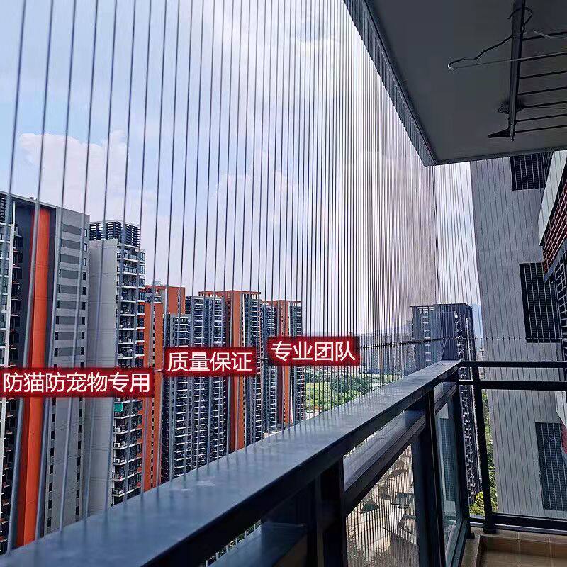 速发惠州台窗户隐形安全防护网防盗网纳米钢丝防猫防坠网免费装