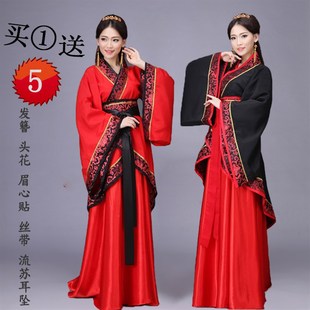 淡服中国风 唐服仙公主古典演出雅襦汉广袖 速发裙服祭祀古装 服装