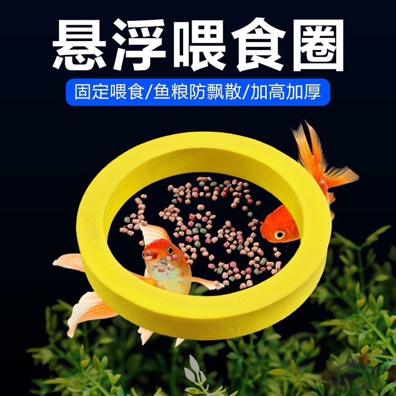 速发鱼神喂食圈喂食器水族箱鱼食投食器饲料小型鱼漂浮食喂式缸器