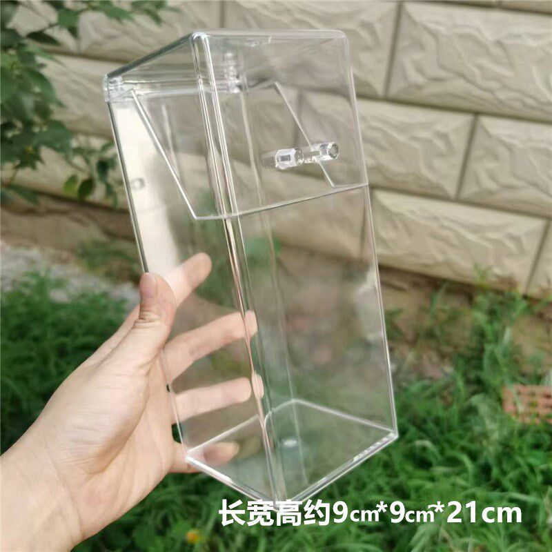 速发防尘化妆刷收纳盒翻盖透明亚克力桌面化妆刷桶整理盒文具笔筒