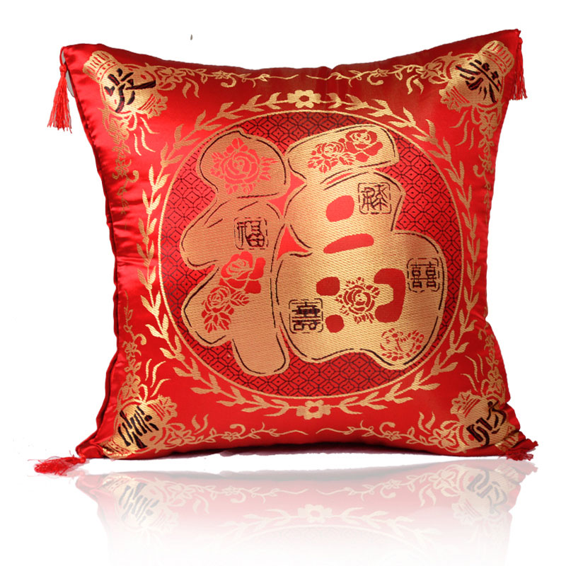 速发婚庆用抱结婚抱枕沙发床上靠垫婚房布品装饰坐垫结婚枕头喜字