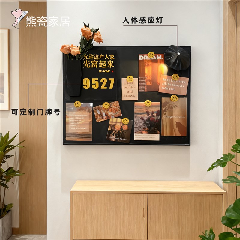 速发插花门牌号磁吸电表箱装饰画新款电闸箱开关盒遮丑黑板挂画可图片