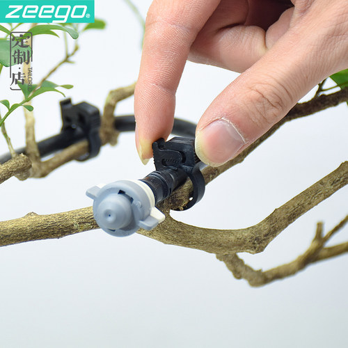 速发zee固o O器圈喷头毛管滴头紧g自动浇花K微滴灌套装固定夹子