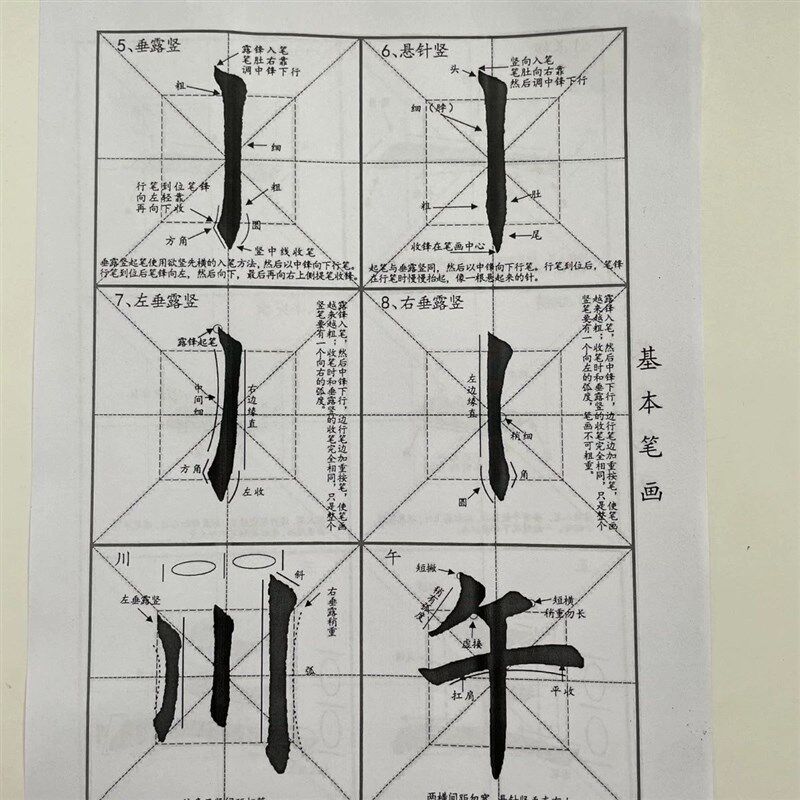 速发田英章欧体田楷楷书笔画偏旁独体字入门毛笔
