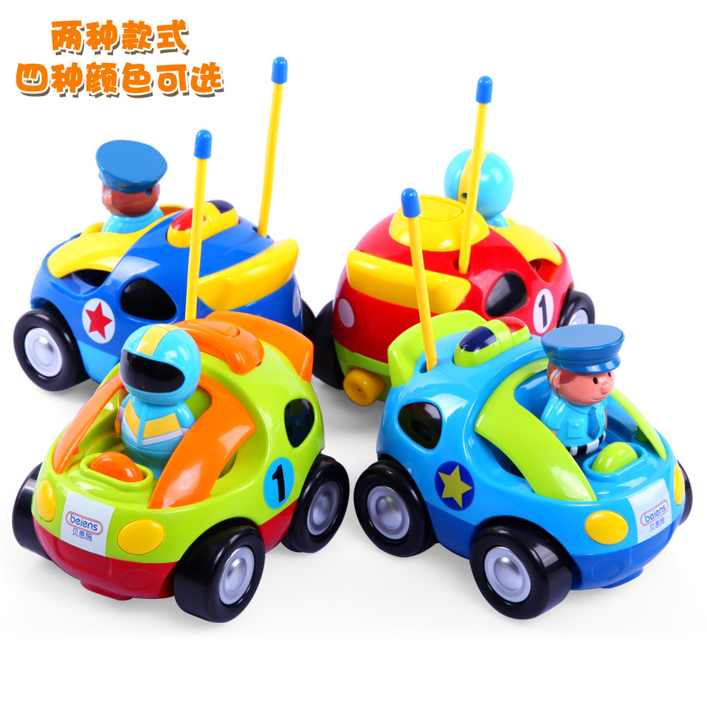 速发天摔软童线带音乐灯光遥控警察1-岁宝宝儿耐小孩玩具车