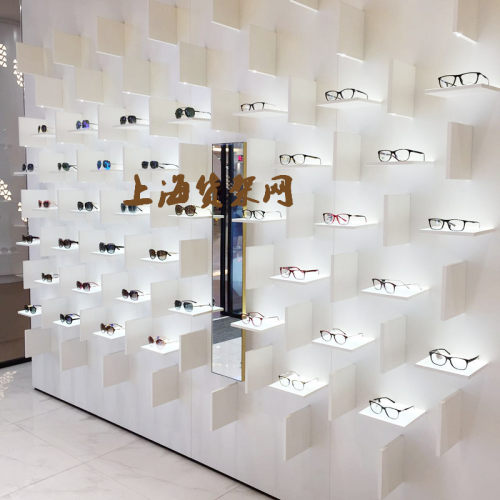 速发实木展店柜 大理示展示柜 白色烤漆柜 石柜台