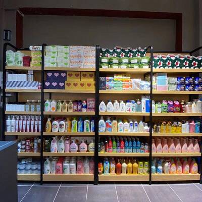 化妆品美妆店货架美容面膜可调节展示架日常护肤产品货架厂家供应