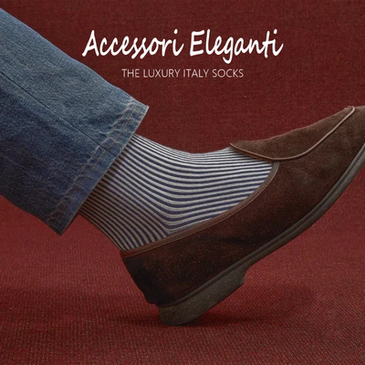 长筒条纹系正装商务绅士男士袜