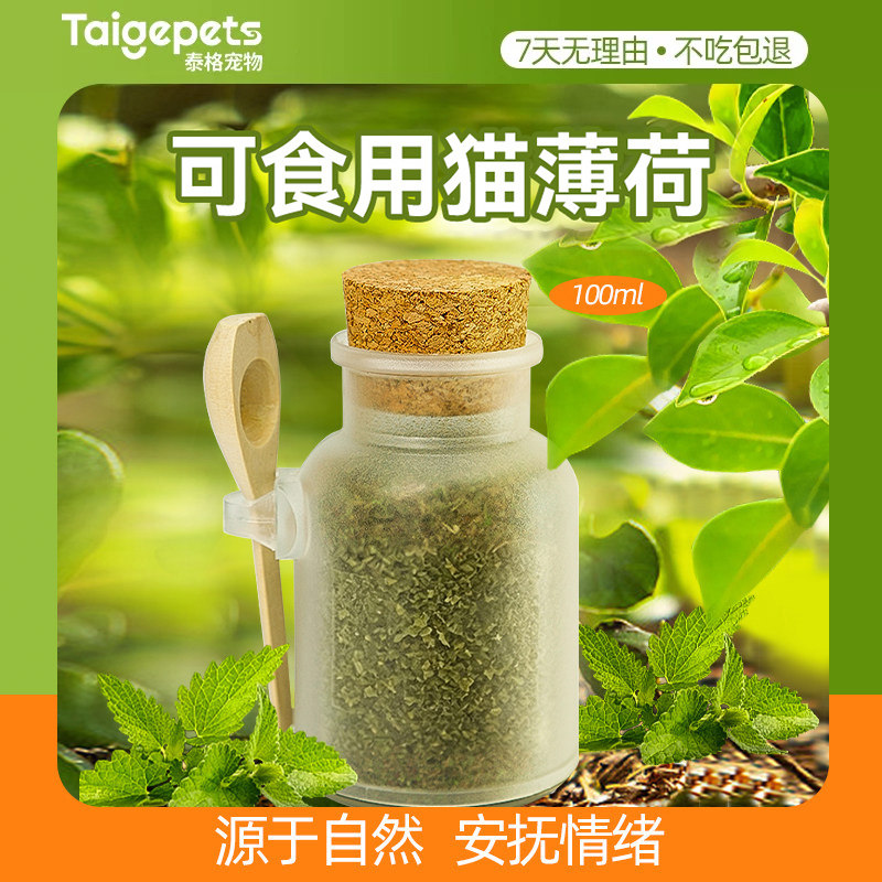 猫薄荷粉末可食用高纯度猫咪喝水诱导荆芥猫草薄荷草饮水逗猫用品