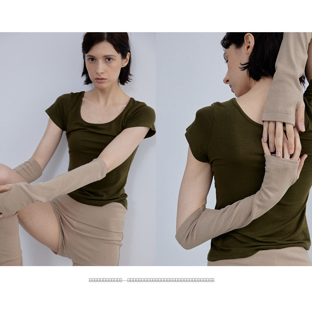 piisure 舞蹈练功小方领短袖 芭蕾 现代舞 民族舞