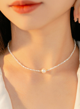 5.15新款极细简约百搭天然淡水珍珠项链女手工串珠高级感时尚通勤