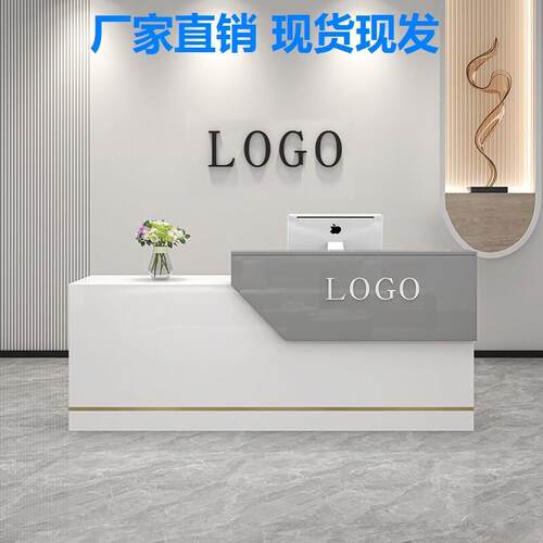 吧台店铺小型服装店收银台简约理发店美容院接待台柜台桌新款