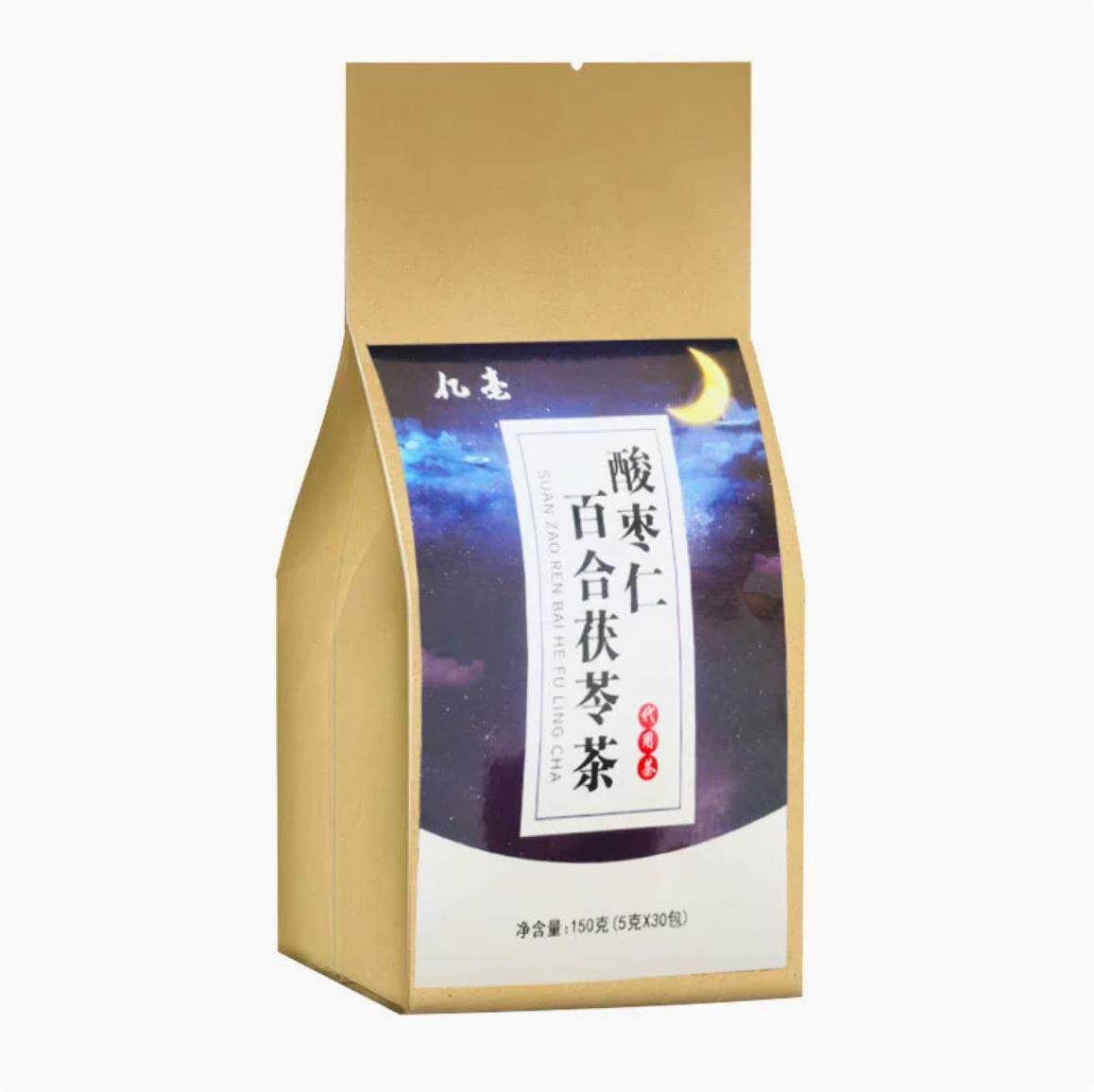 茯苓酸枣仁茶百合安多梦伏岑岺酸栆仁安睡灵获苓伏芩茯芩睡眠茶包