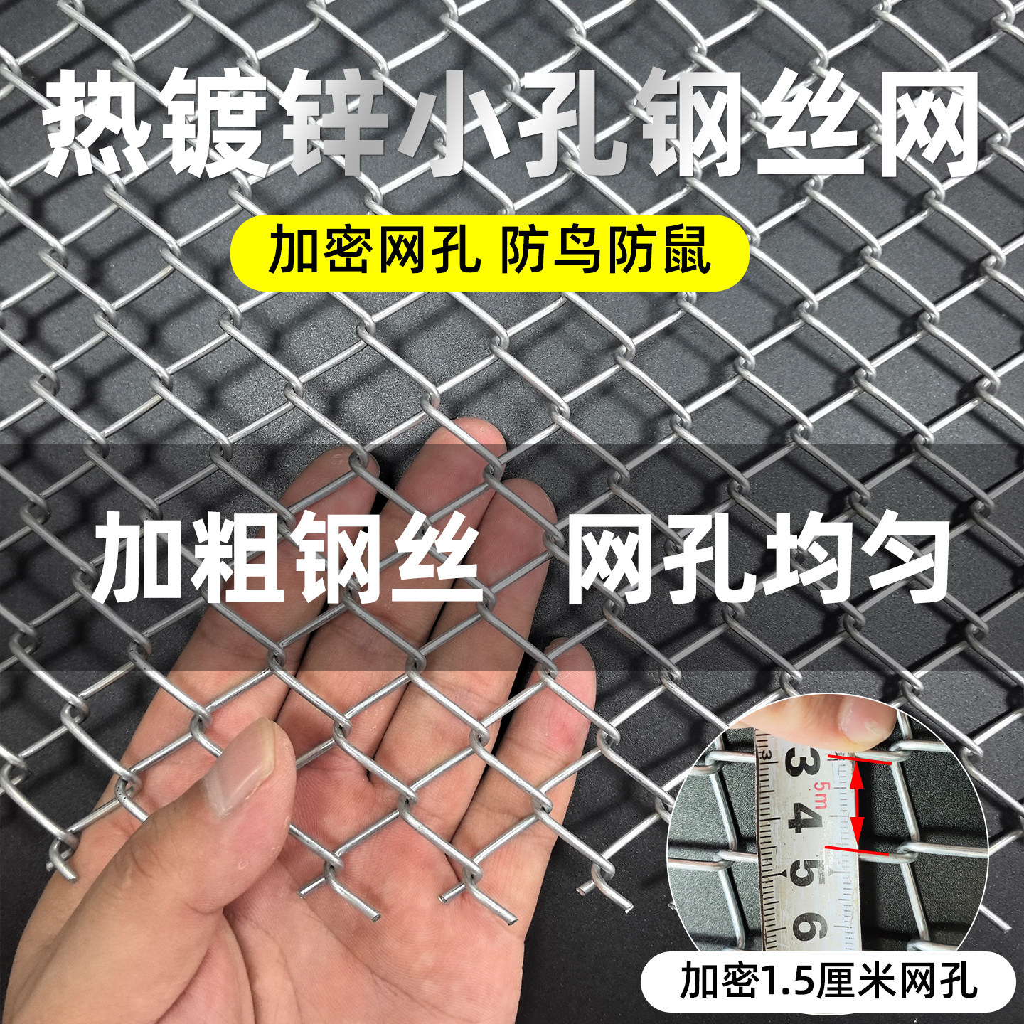 小孔铁丝网小网格热镀锌钢丝网防锈养殖防护网户外景区围栏隔离网
