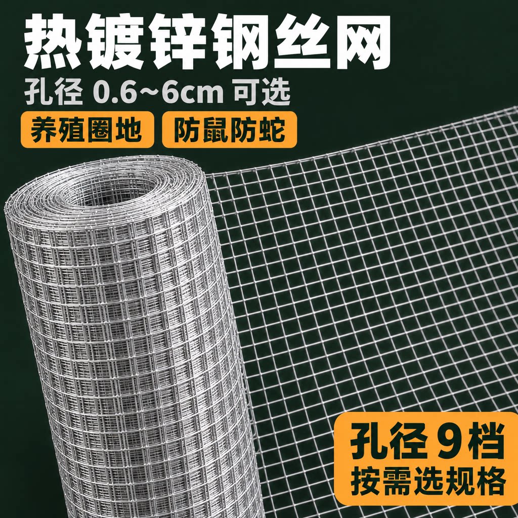 热镀锌钢丝网防鼠防锈围栏网