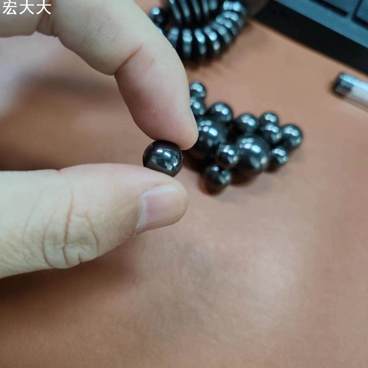解压玩具魔方铁氧体D8/10/12/18/20/30磁珠把玩磁球黑色抛光磁铁