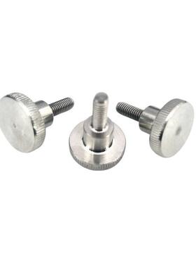 M3M4M5M6M8 304不锈钢滚花台阶手拧螺丝大平头螺钉调节螺栓DIN464