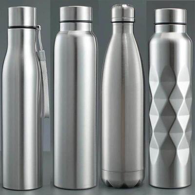 1pc 750ml/1000ml Stainless Steel Water Bottle, Large Capacit