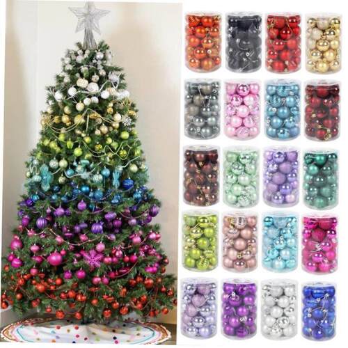 34pcs Christmas balls Christmas tree decor hanging ornament1