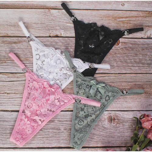 Women Sexy Lace G String T back Thongs Panties Multicolored