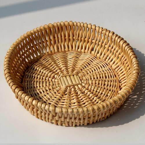 Rattan steamed bread basket Kitchen willow Storage basket