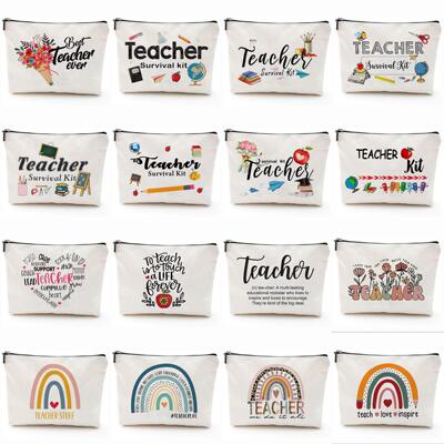 Teacher gift Makeup bag Portable stationery storage bag