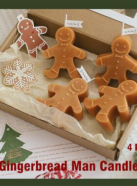 Gingerbread Man Candle Holiday Candle Decor